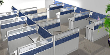 Zeitgenössische Möbel-modularer Fach-Zellen-Büro-Arbeitsplatz für Sitzer 6