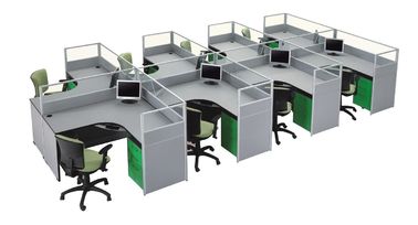 Modulares Fach 120 Grad-Büro-Arbeitsplatz-Tabelle für 3 - 8 Sitzer