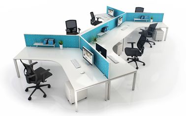 Modulares Fach 120 Grad-Büro-Arbeitsplatz-Tabelle für 3 - 8 Sitzer