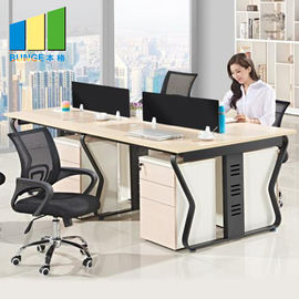 Arbeiten Sie Büro-Möbel-Fächer/Büro-Arbeitsplatz-Tabelle mit dem 1.5mm Stärke-Stahl-Bein um