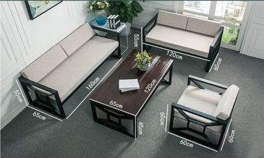 Dauerhaftes Gewebe-Büro-Möbel-Sofa mit den Edelstahl-Beinen für Ruhezone