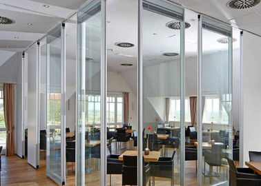 Faltender Trennwand-zusammenklappbarer Aluminiumrahmen-Glas-Innenteiler