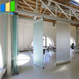 3 m-Höhen-bewegliches Trennwand-Glaswand-Büro, das Frameless Glasfalttür schiebt