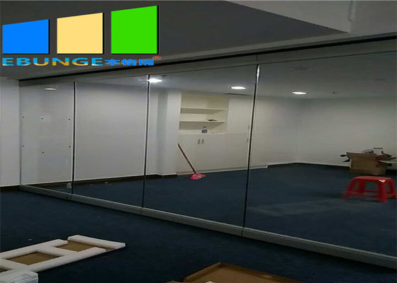 Ausgeglichenes gleitendes bewegliches Trennwand-Büro-Glasprojekt, das Wand schiebt