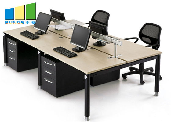 Kommerzielle 4-Sitze- Zellen-Schreibtisch-moderne Tabellen-modulare Büro-Arbeitsplatz-Kabinett-Büro-Möbel