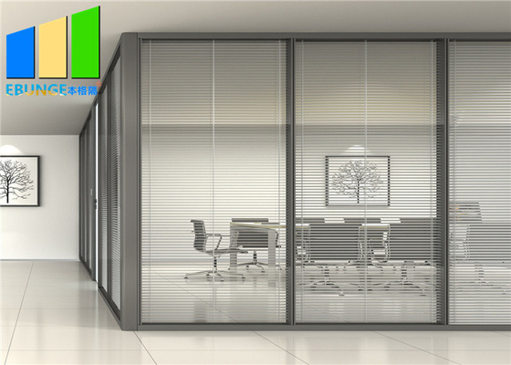 Volles Höhen-Raum-Teiler-örtlich festgelegtes Glaswand-Büro-schalldichte entfernbare Wand