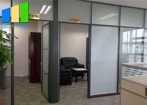 Volles Höhen-Raum-Teiler-örtlich festgelegtes Glaswand-Büro-schalldichte entfernbare Wand