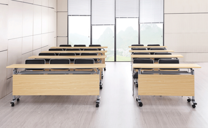 Stahlrahmen-stapelbare faltbare Konferenz-Tischplatten für Schulungszentrum-/Schulklassenzimmer