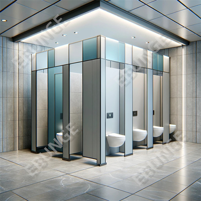 Bodenmontierte Toiletten Trennwand mit Wasserdichte und Farbpalette