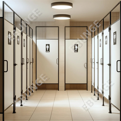 Moderne Toilettentrennwand / Toilettentrennwand mit Scharniertür und 304 Stahl-Hardware