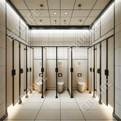 Wasserdichte und Langlebigkeit Kratz- und Stoßdichte Toilettentrennwand für Bürogebäude