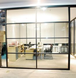 Schalldichte feuerfeste gleitende Büro-Fach-Glaswände mit Aluminiumrahmen