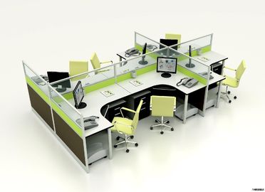 Zeitgenössische Möbel-modularer Fach-Zellen-Büro-Arbeitsplatz für Sitzer 6