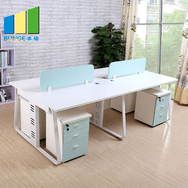 Moderne Büro-Möbel-Fächer mit Stahltischplatte des bein-/PU