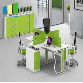 Moderne Büro-Möbel-Fächer mit Stahltischplatte des bein-/PU