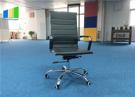 Büro-Stuhl-Computer-Drehstühle ergonomisches hohes Rückseiten-Schwarzes PUs lederne mit pp.-Armlehne