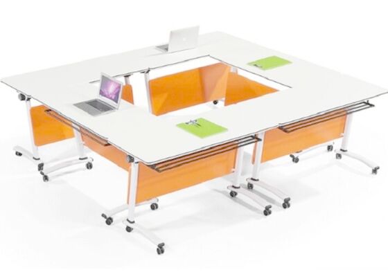 Ebunge, das Schreibtisch-Trainings-Tabellen-faltbare Konferenztische schiebt
