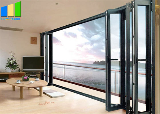 Akkordeon-Entwurfs-Bifold außenaluminiumlegierungs-Glas-faltende Terrassentüren