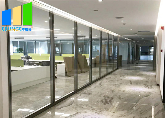 Kundengebundene internes Büro-abmontierbare vorübergehende Glaswand mit Aluminiumrahmen