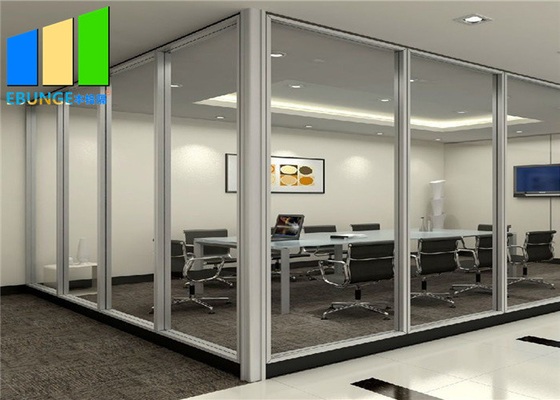 Innenraum-Teiler-Aluminiumrahmen-einzelne Glastrennwand für Büro-Besprechungsraum