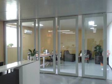 Bewegliche Büro-Glaswand-Trennwände, Hall-faltende Glaswände
